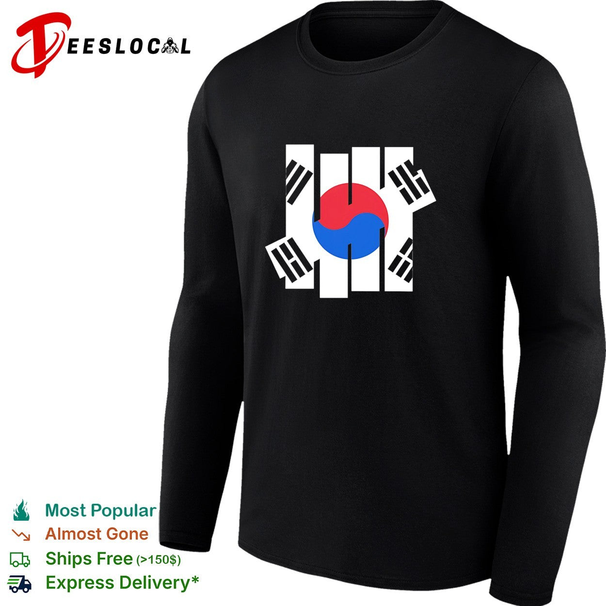 South Korea x flag Undefeated logo shirt