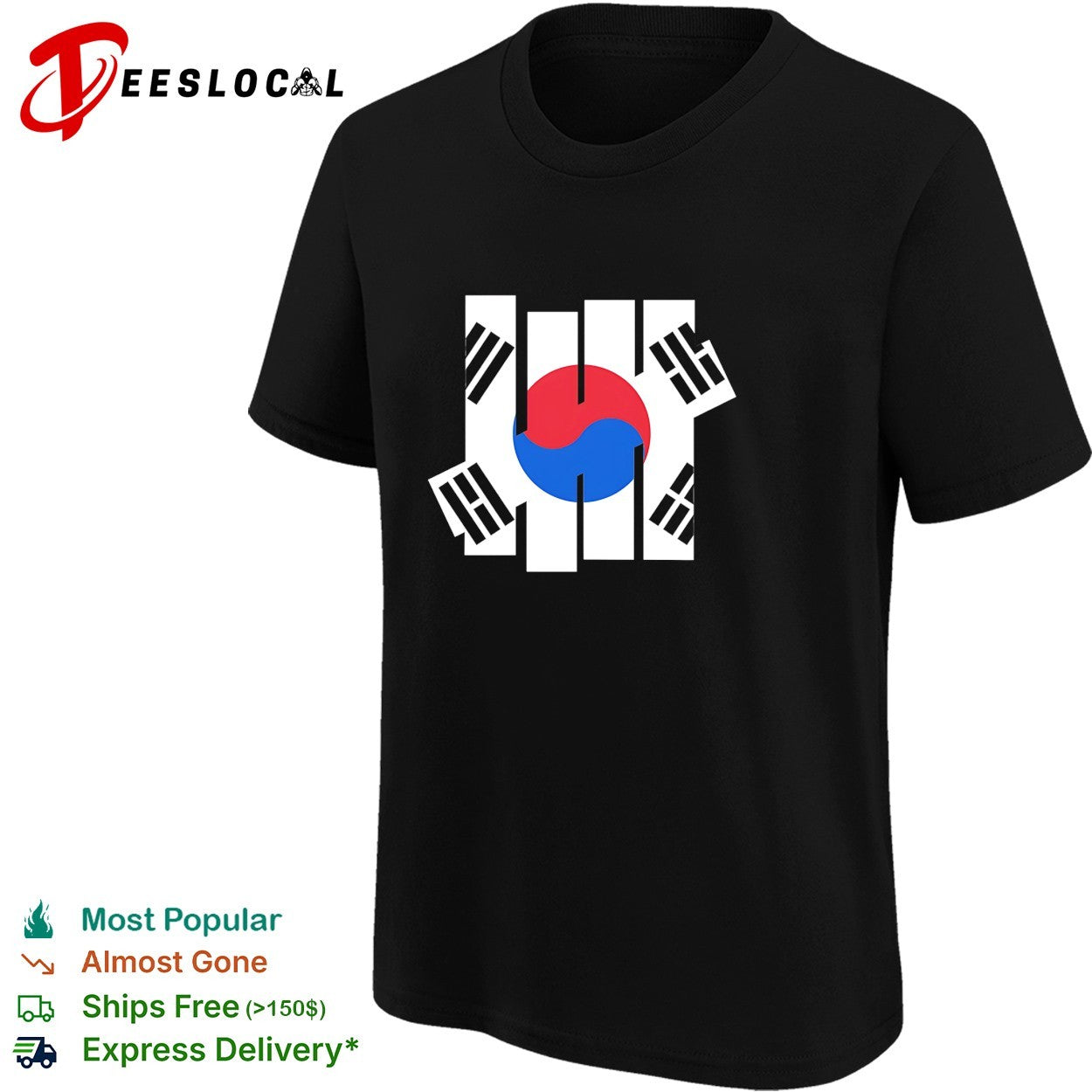 South Korea x flag Undefeated logo shirt