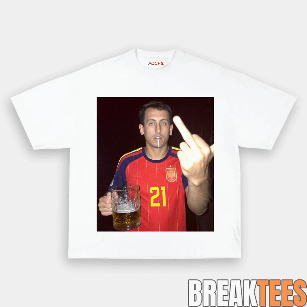 Spain Football Oyarzabal Drunk Middle Finger T-Shirt