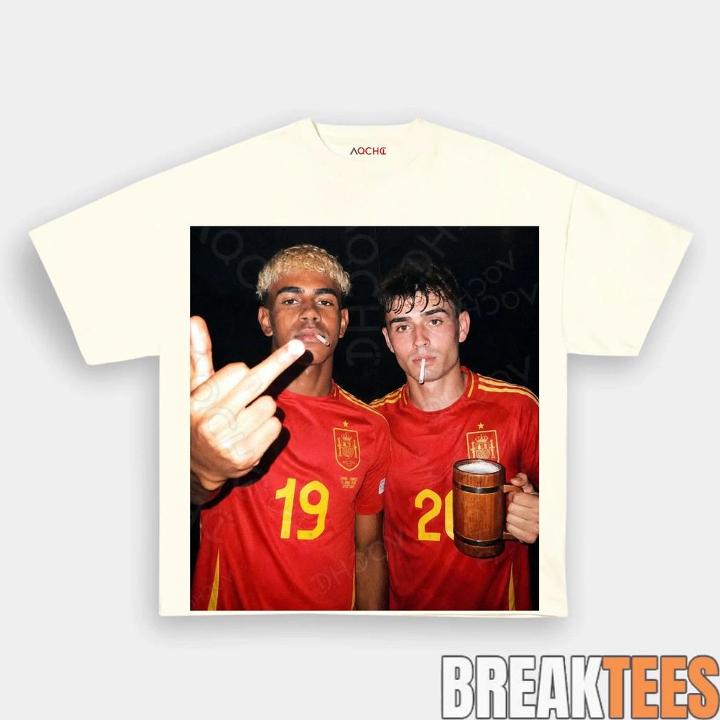 Spain Football Yamal x Pedri Middle Finger T-Shirt