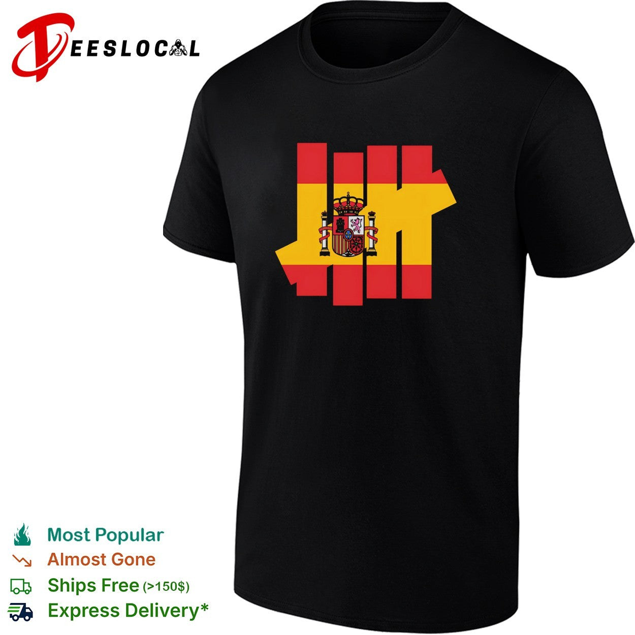 Spain flag coat of arms Undefeated logo shirt