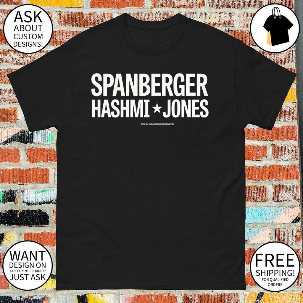 Spanberger-Hashmi-Jones logo shirt