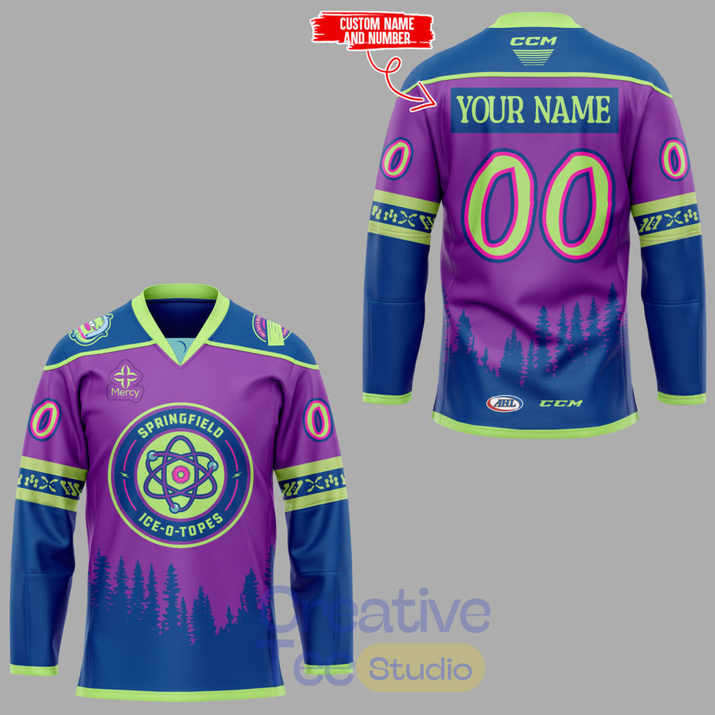 Springfield Thunderbirds Ice-🍩-Topes Night Custom Hockey Jersey