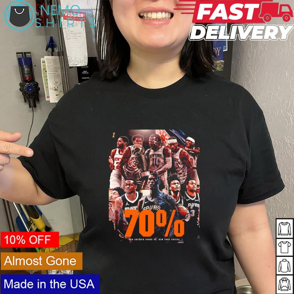 Spurs vs Knicks NBA Finals championship 70 percent shirt