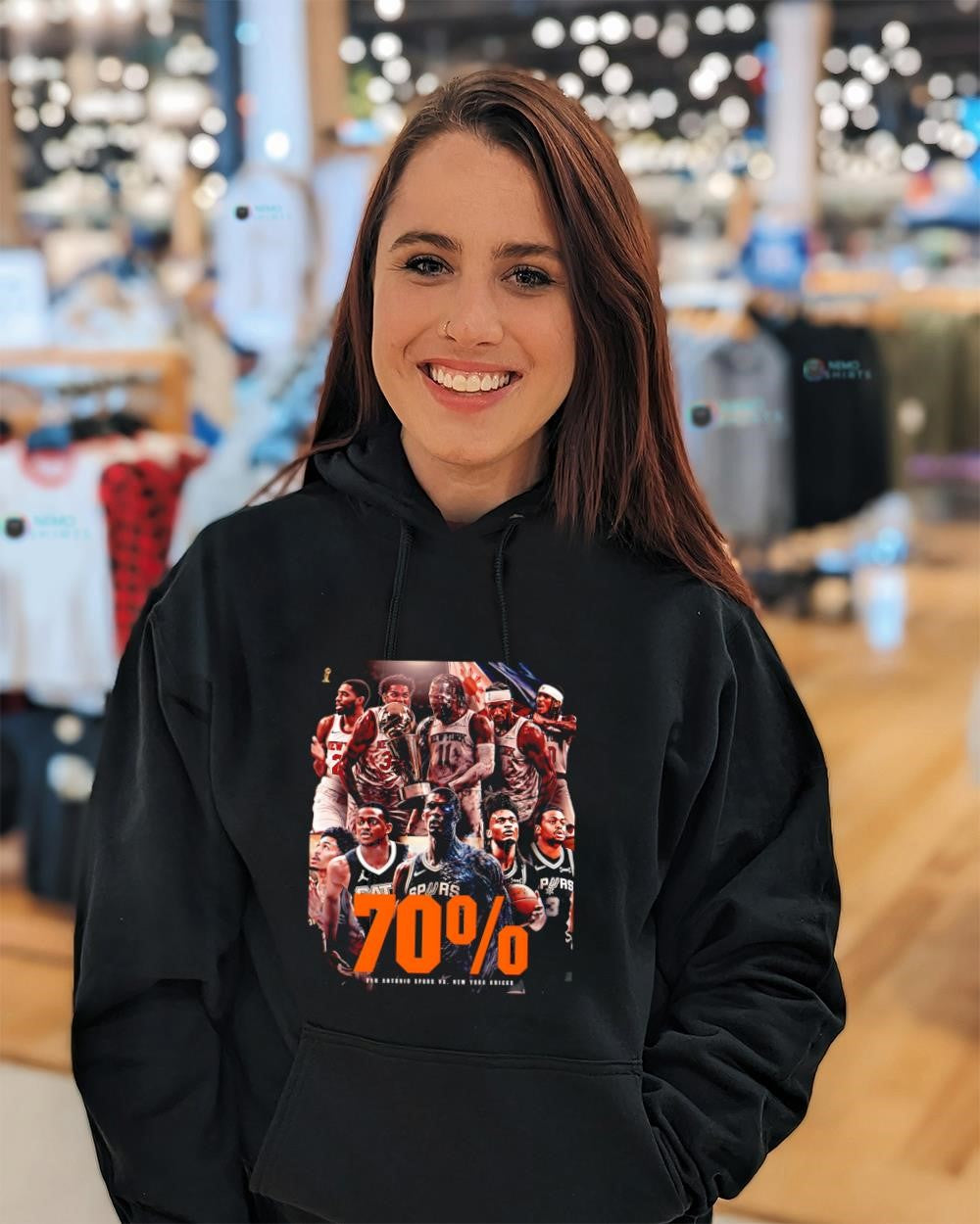 Spurs vs Knicks NBA Finals championship 70 percent shirt