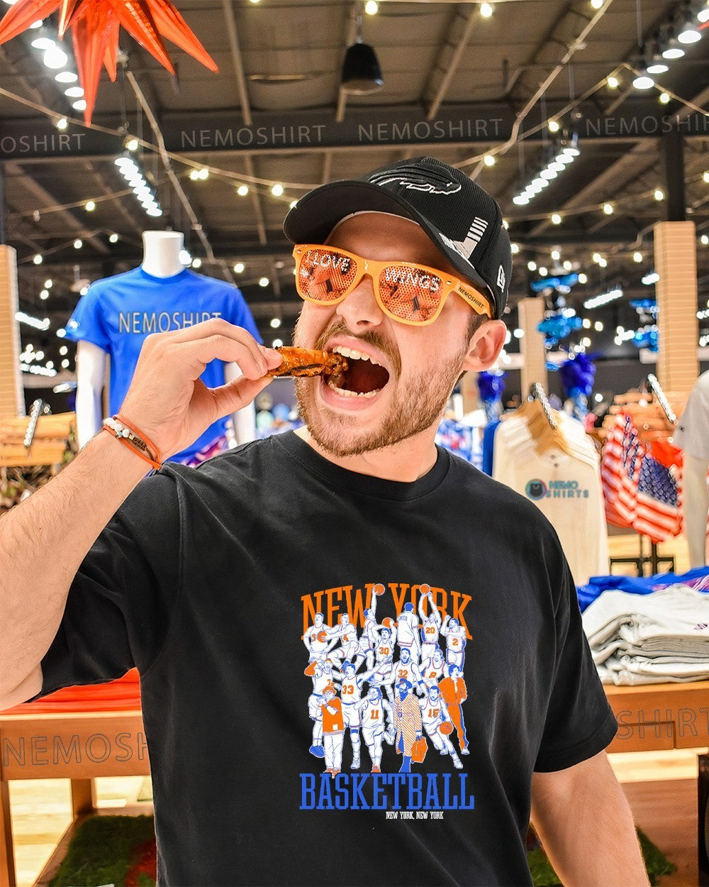 Square New York Knicks basketball shirt