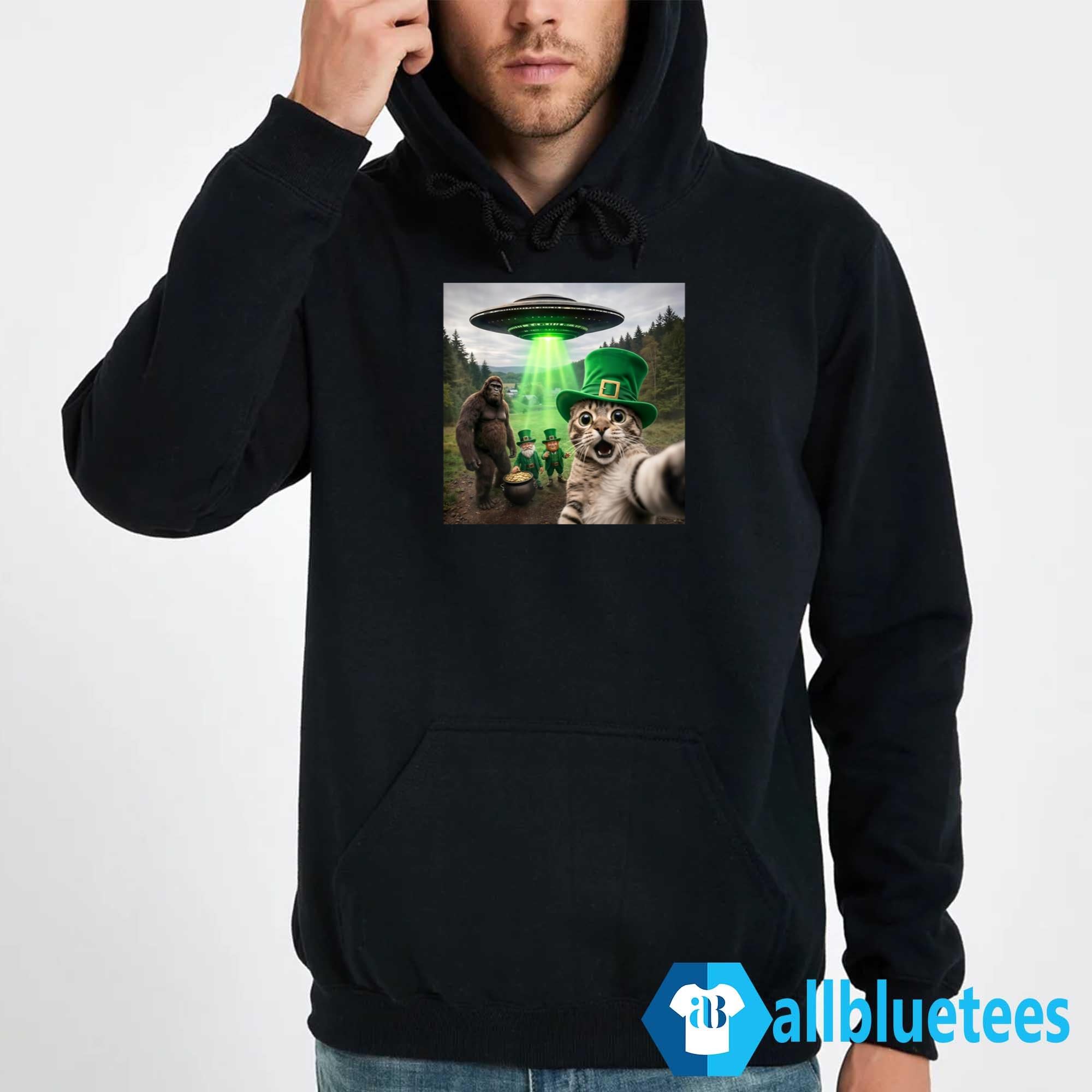 St. Patrick’s Day Funny Cat Selfie Shirt