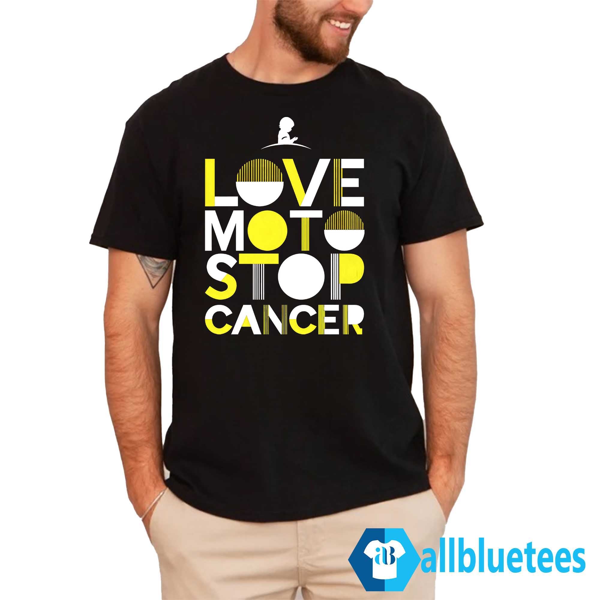 St. Jude Love Moto Stop Cancer Shirt