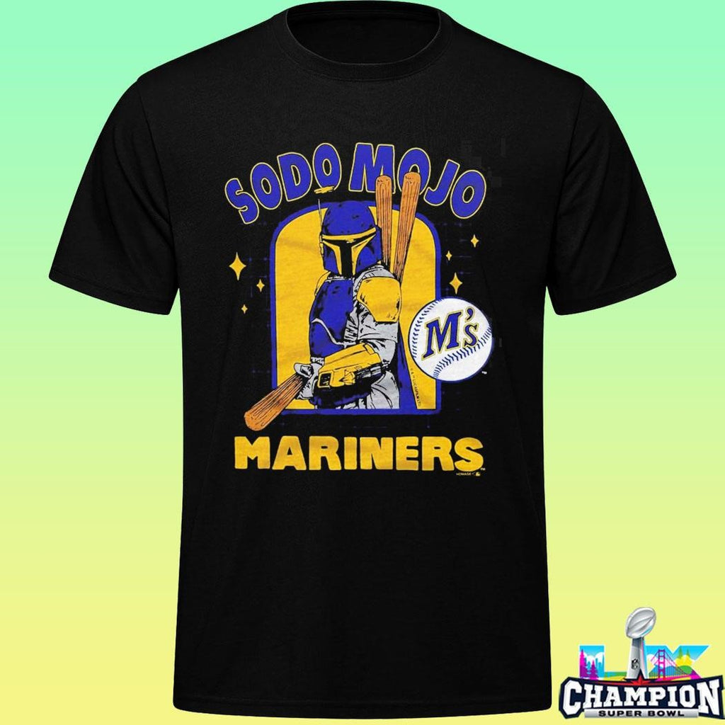 Star Wars X Mlb 2026 Star Wars Day Seattle Mariners Dark Side Boba Fett Sodo Mojo Shirt