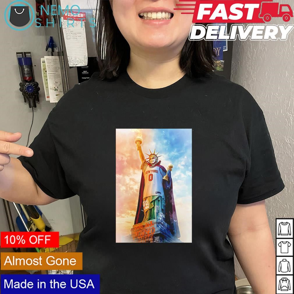 Statue of Liberty Danhausen New York Knicks jersey you are uncursed shirt
