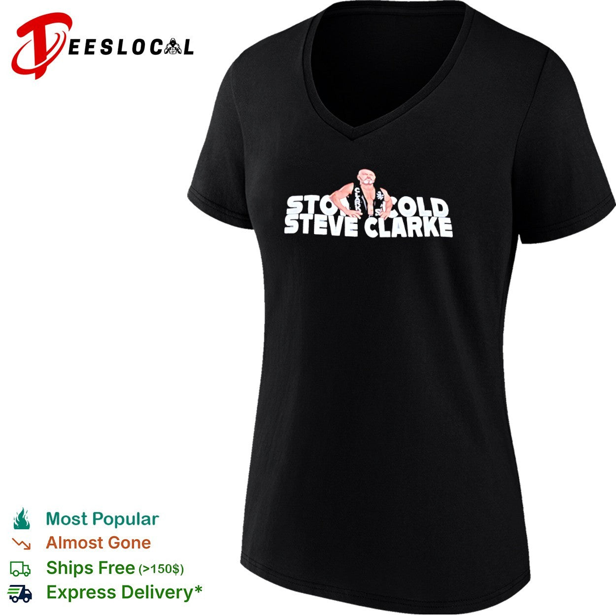 Steve Clarke Stone Cold wrestler shirt