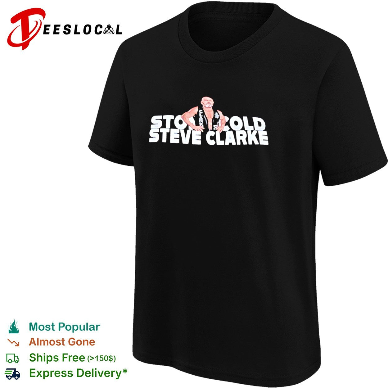 Steve Clarke Stone Cold wrestler shirt