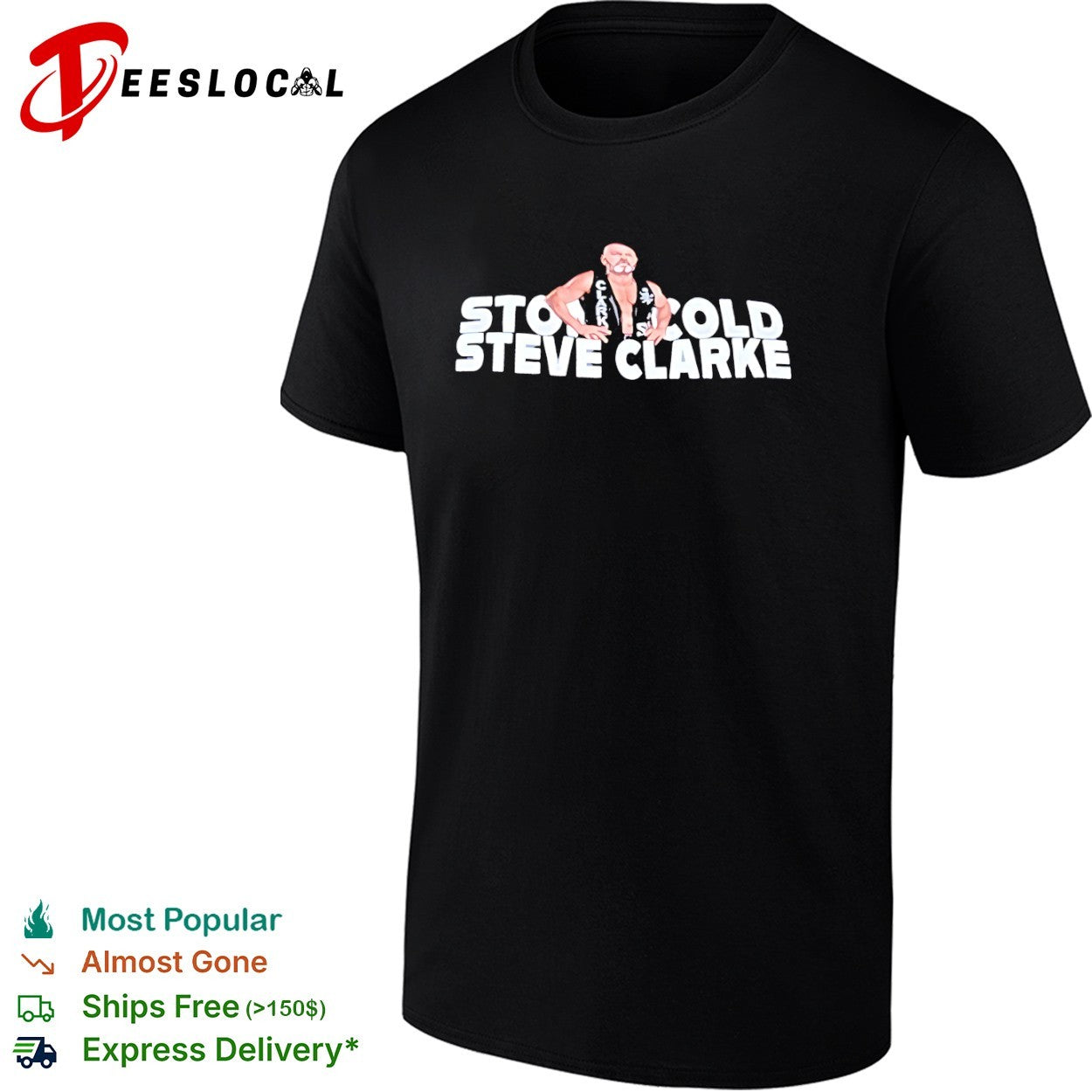 Steve Clarke Stone Cold wrestler shirt