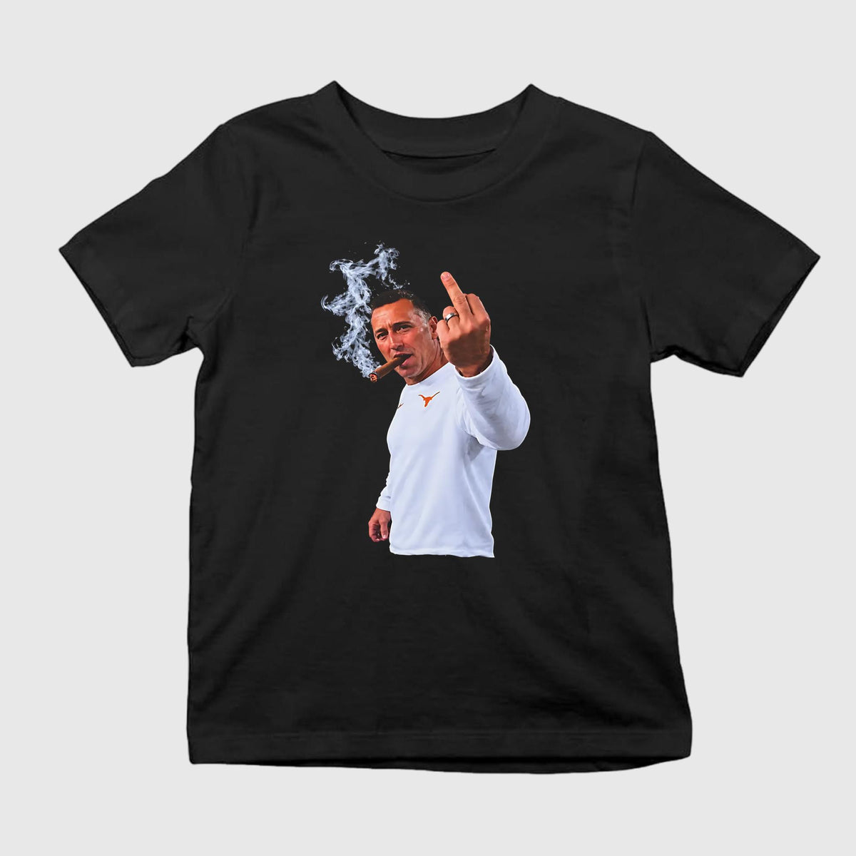 Steve Sarkisian Smoking Middle Finger Shirt