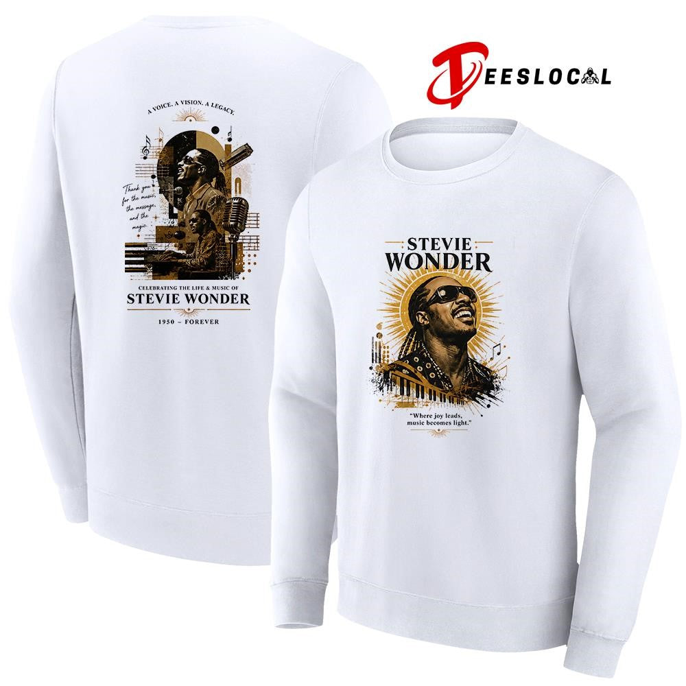 Stevie Wonder where joy leads music becomes light shirt