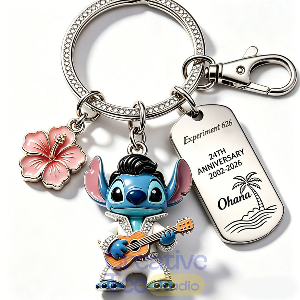 Stitch 24th Anniversary Collector Keychain