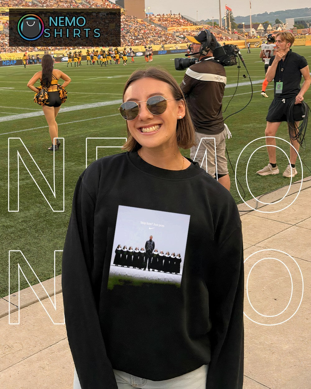 Stop him just pray Victor Wemby and Nuns shirt
