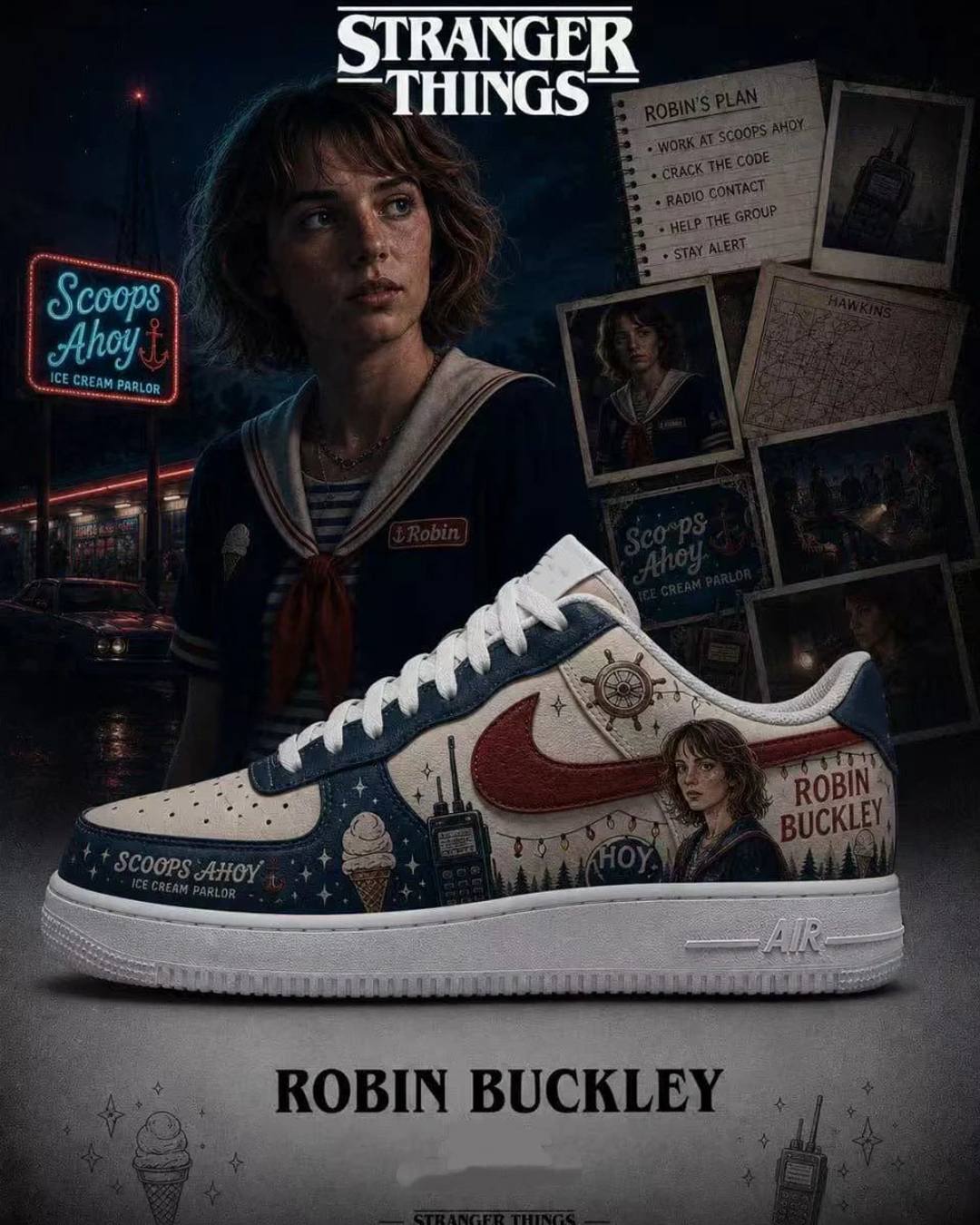 Stranger Things Robin Buckley Special AF1 Shoes