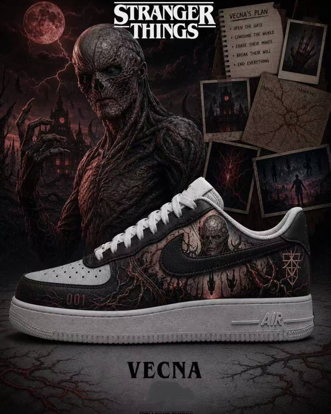 Stranger Things Vecna Special AF1 Shoes