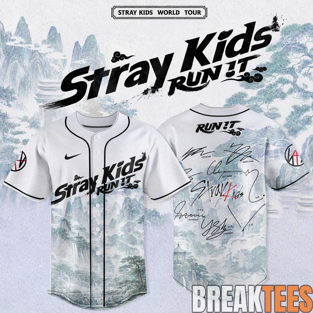 Stray Kids World Tour RUN IT 2026 Edition Baseball Jersey