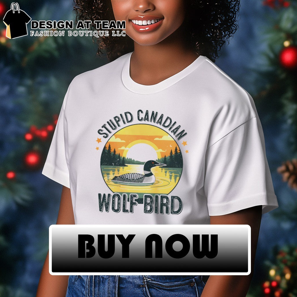 Stupid Canadian Wolf Bird Hockey Romance LGBT shirt