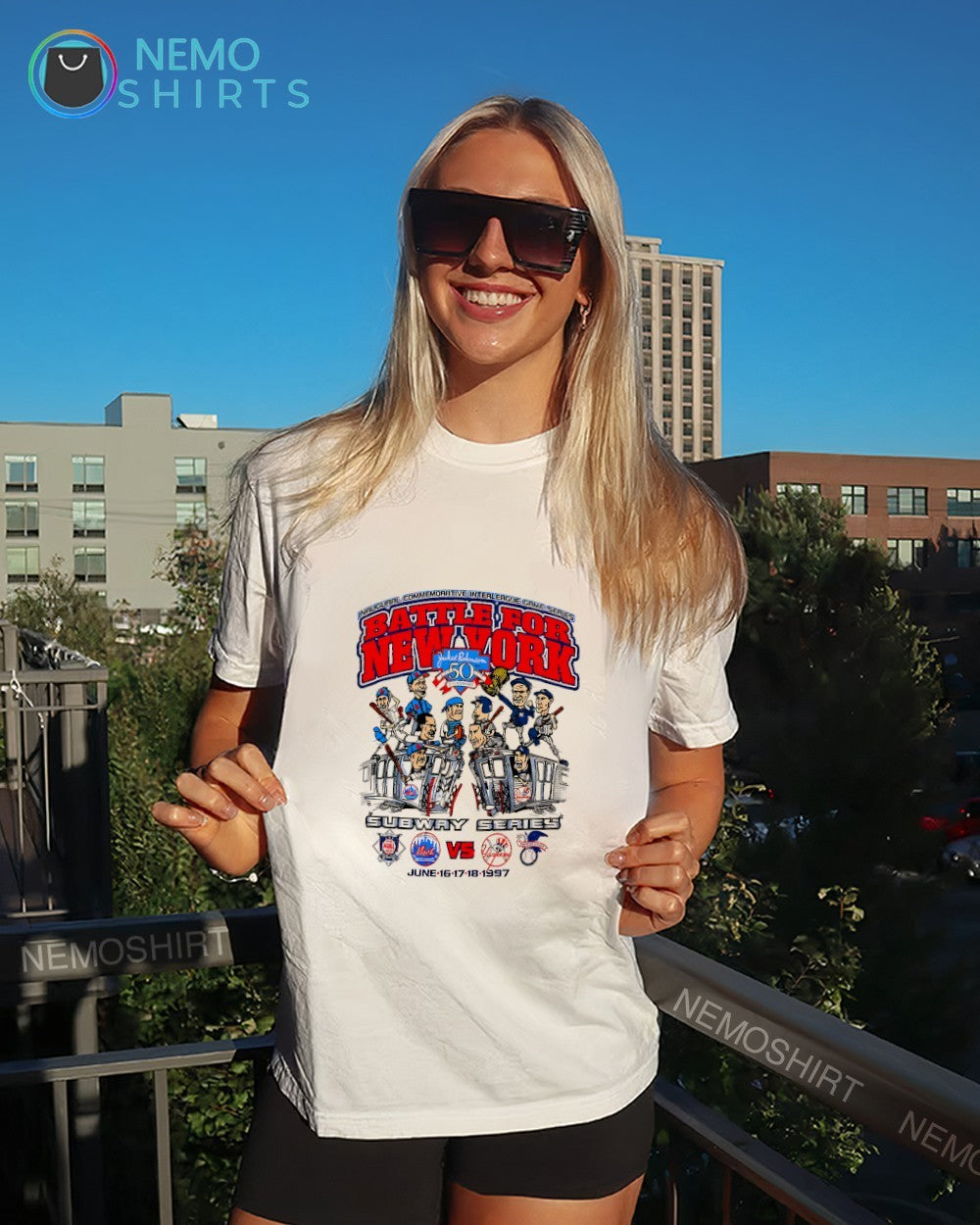 Subway Series Battle for New York June 16-18th 1997 game series shirt