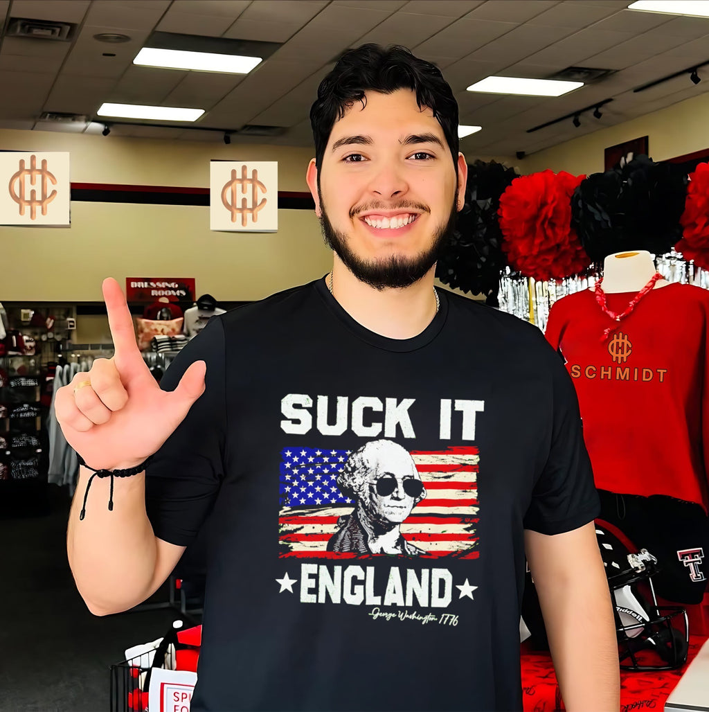 Suck It England George Washington 1776 American Independence shirt