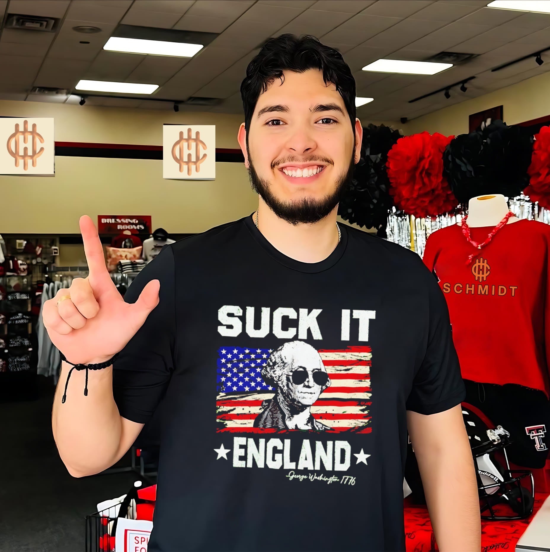 Suck It England George Washington 1776 American Independence shirt