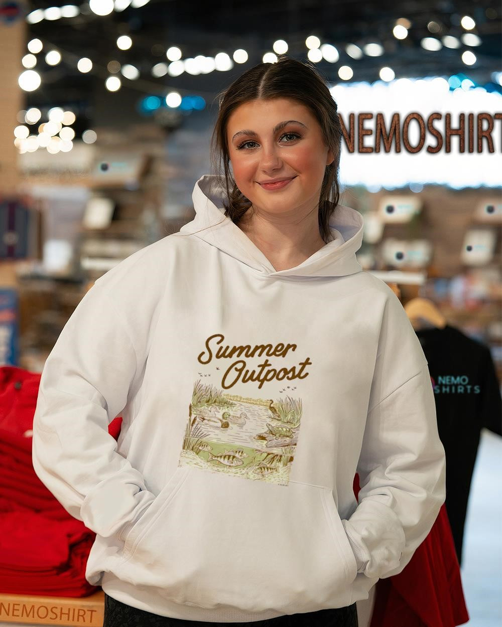 Summer Outpost vintage market event graphic shirt