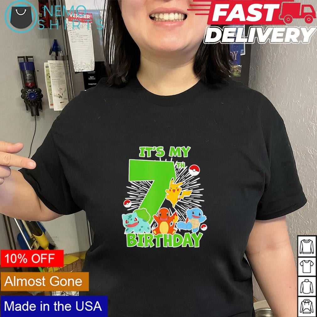 Sun Pokemon it’s my 7th birthday starter shirt