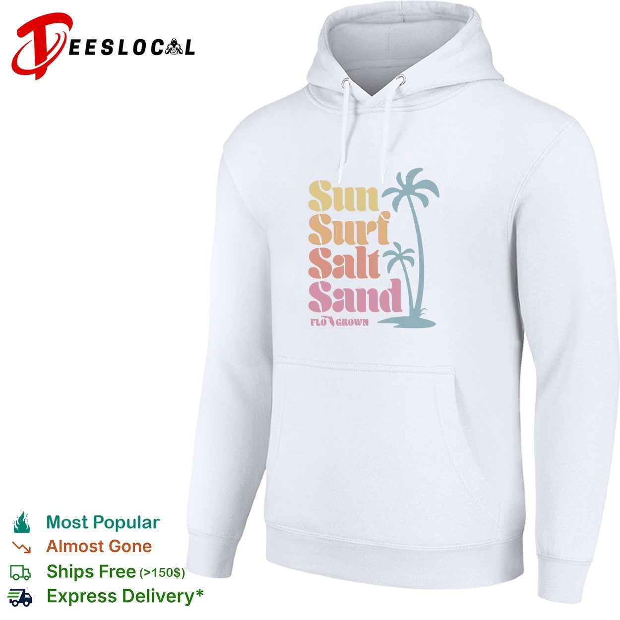 Sun surf salt sand palm tree FloGrown shirt
