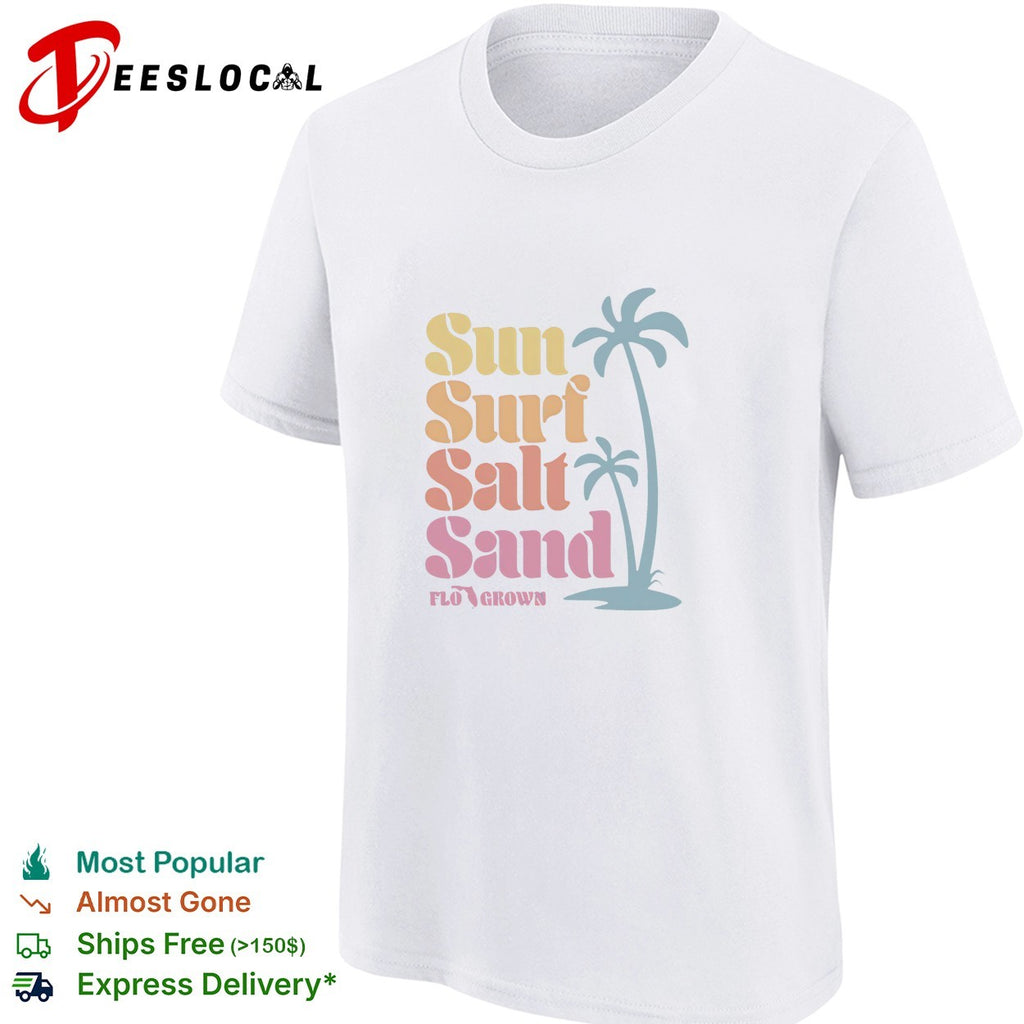 Sun surf salt sand palm tree FloGrown shirt