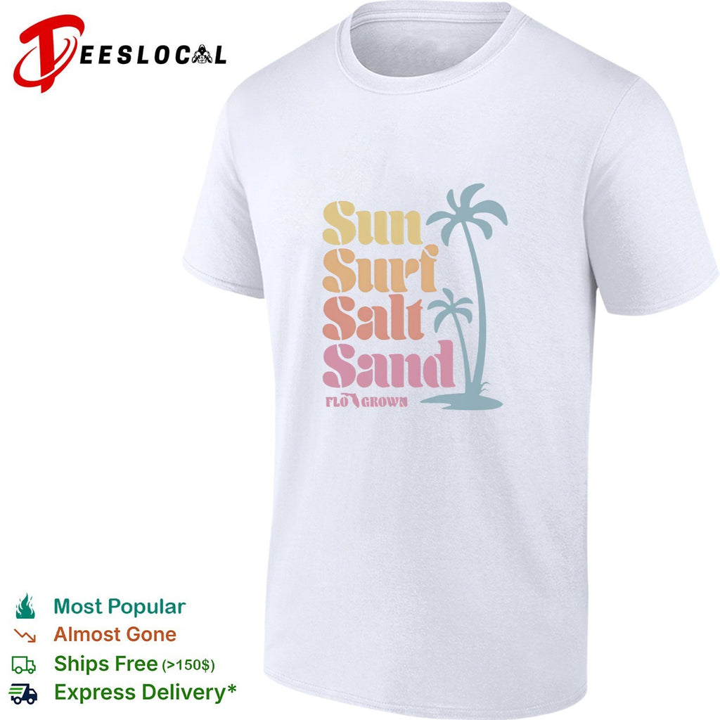 Sun surf salt sand palm tree FloGrown shirt