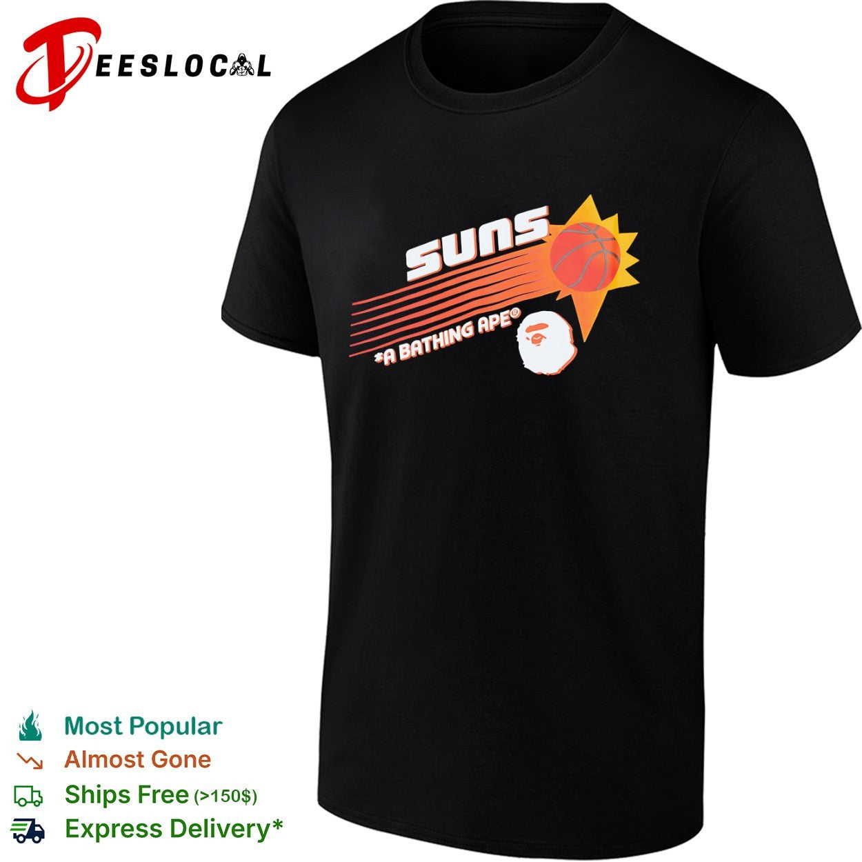 Suns A Bathing Ape basketball logo shirt