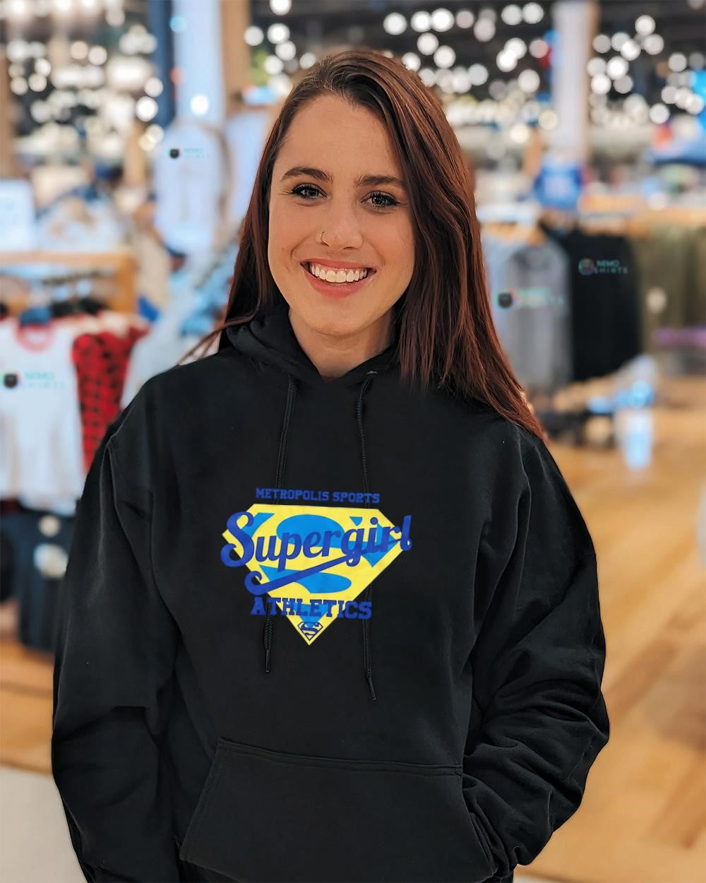 Supergirl Metropolis sports athletics logo shirt