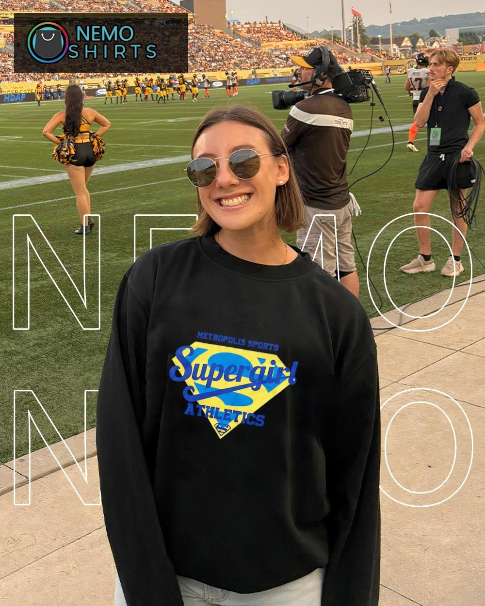 Supergirl Metropolis sports athletics logo shirt