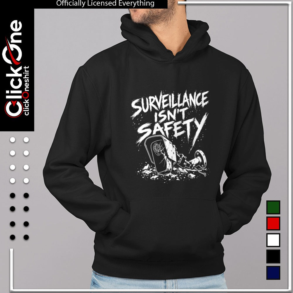 Surveillance isn’t safety smashed cctv camera system privacy protest shirt