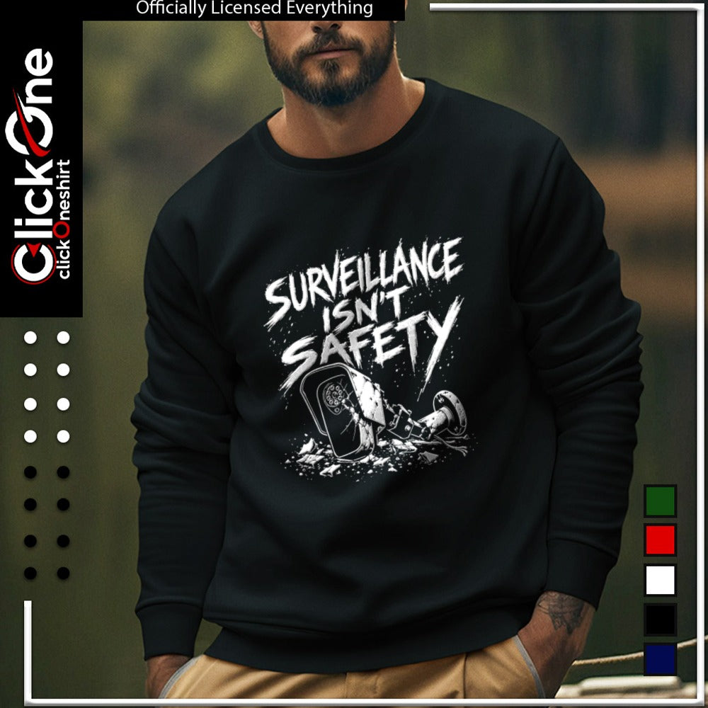 Surveillance isn’t safety smashed cctv camera system privacy protest shirt
