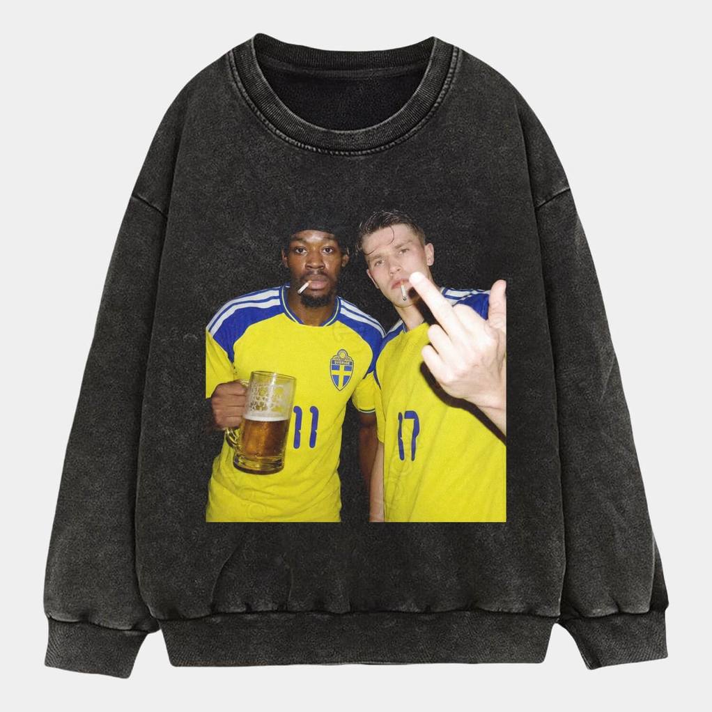 Sweden Off The Pitch Drunk Smoke Tee