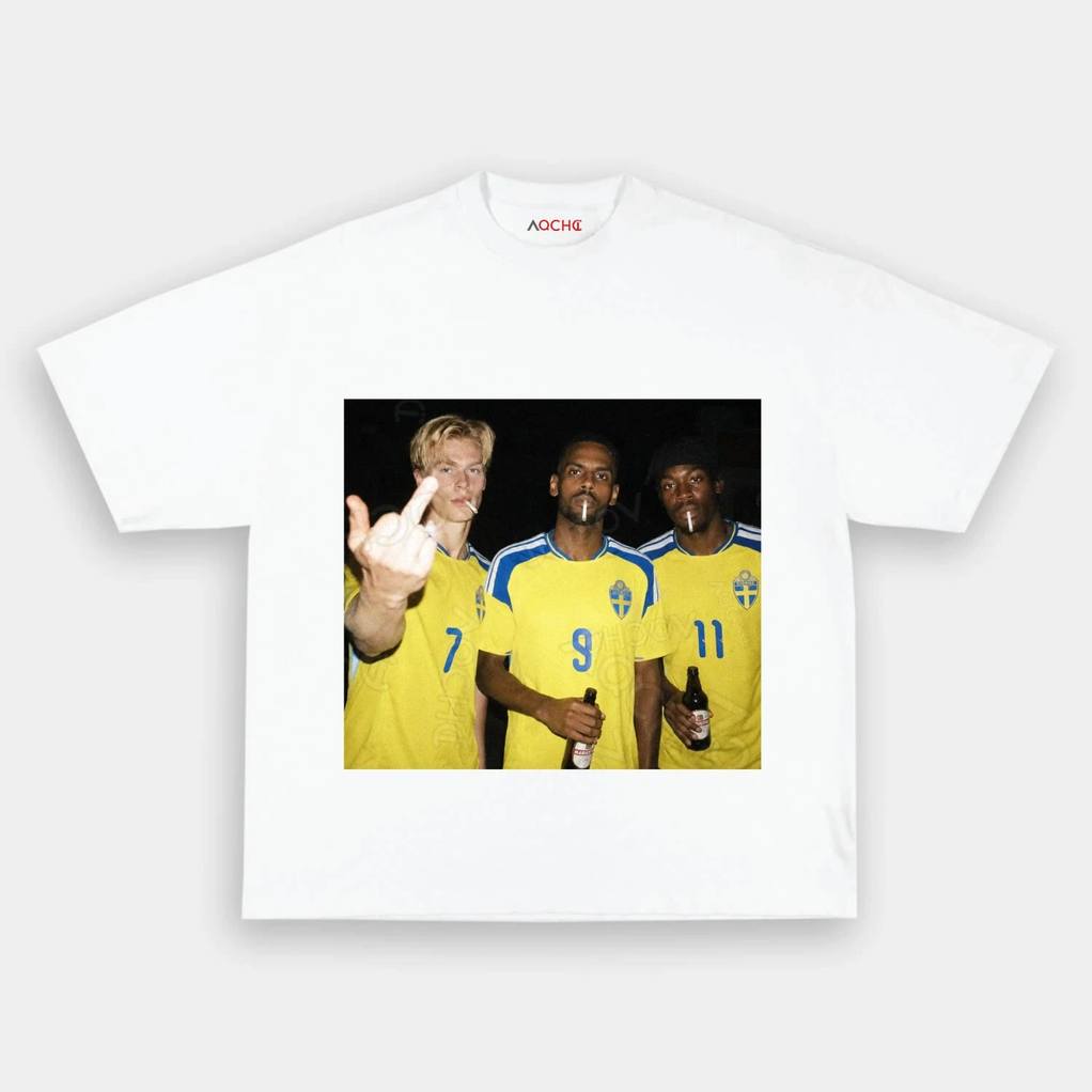 Swedish National Hangover Team Middle Finger Tee