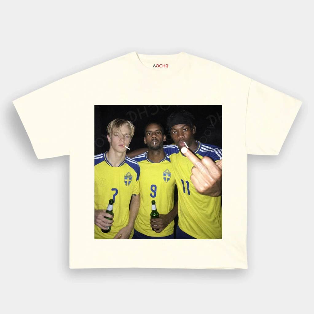 Swedish Party Legends Sweden After Dark Middle Finger Tee