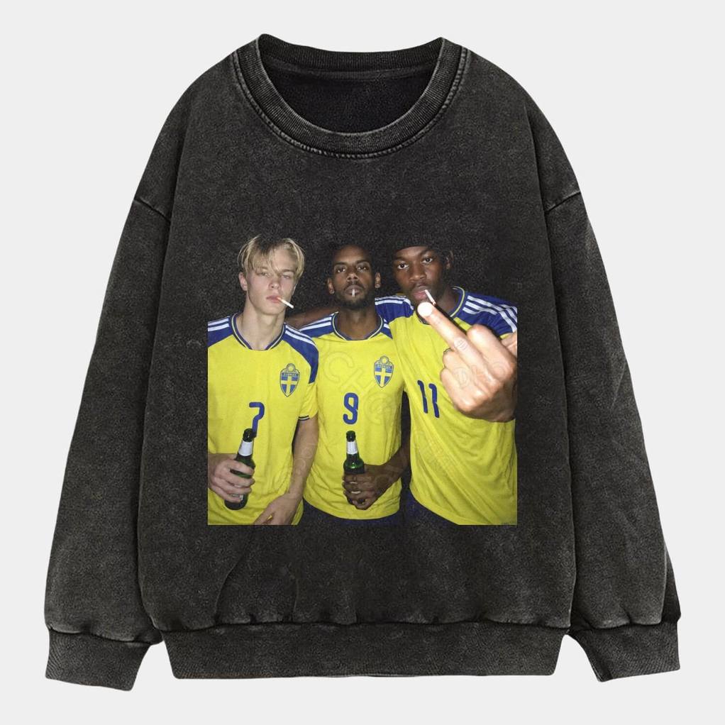 Swedish Party Legends Sweden After Dark Middle Finger Tee