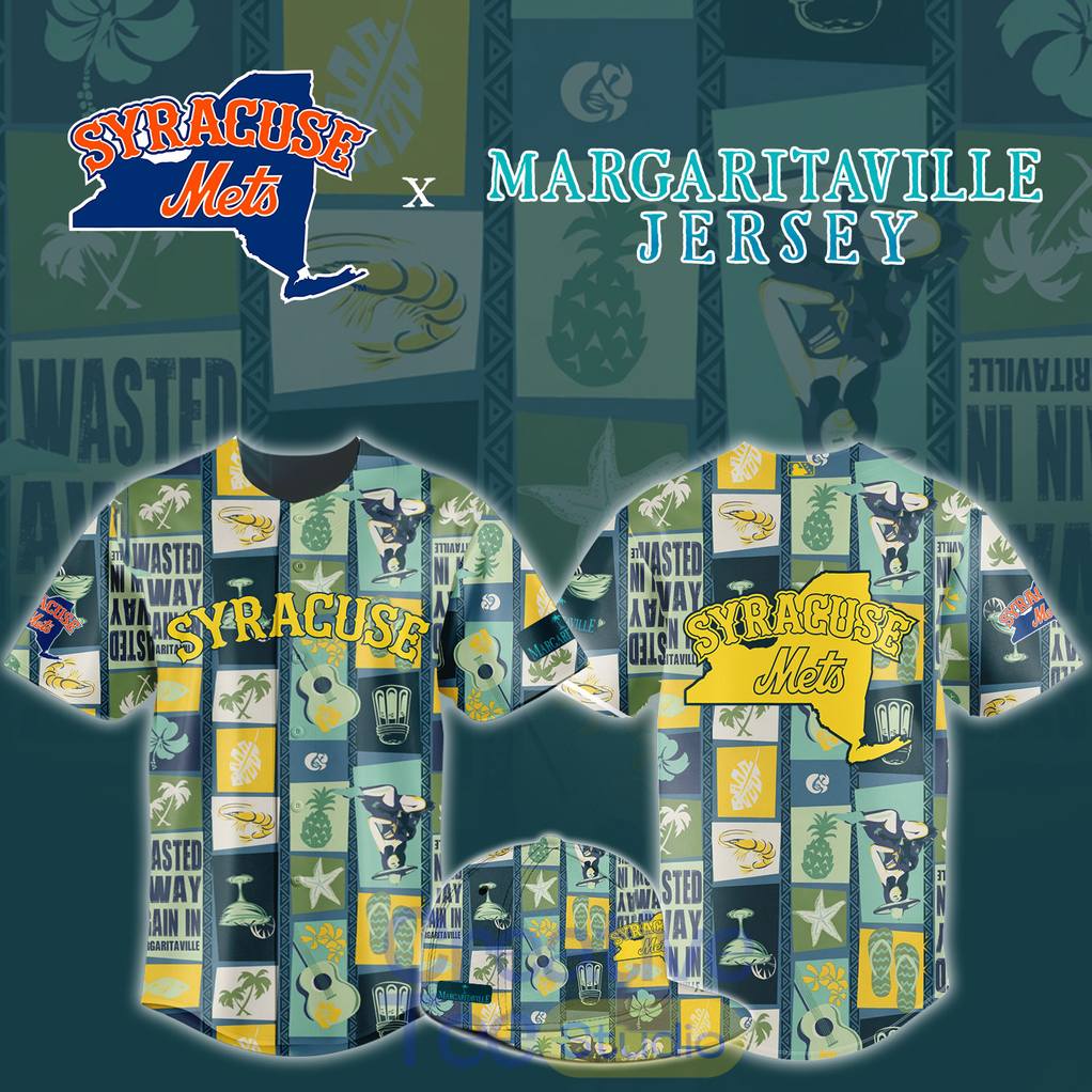 Syracuse Mets Margaritaville Night Special Baseball Jersey