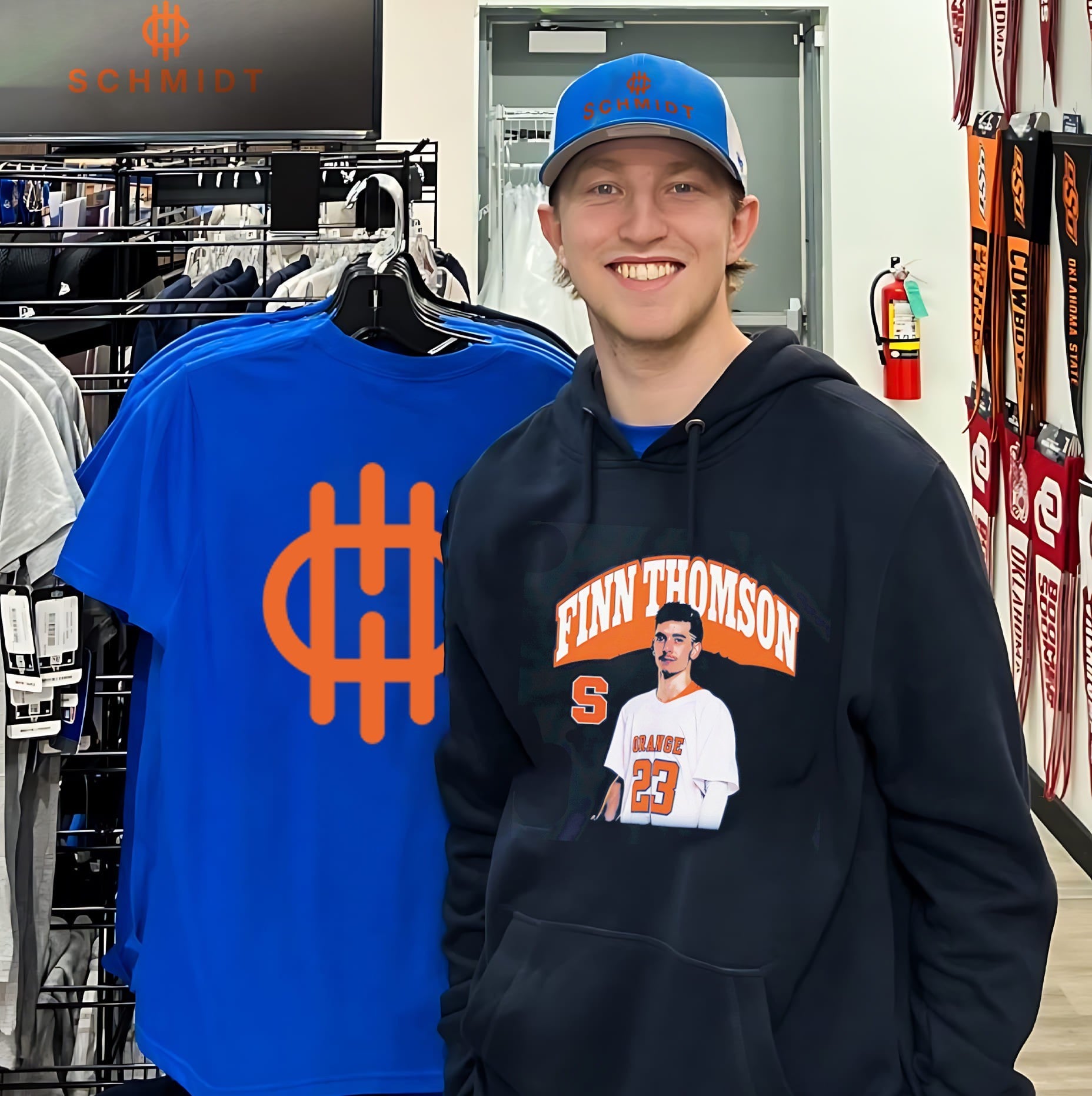 Syracuse Orange Men’s Lacrosse Finn Thomson illustration shirt