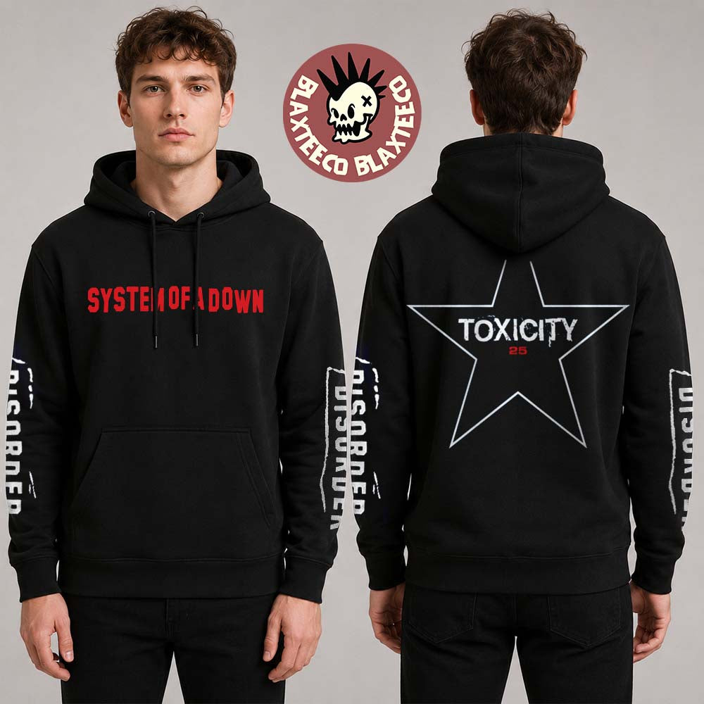 System Of A Down EU And UK 2026 Tour Pop Up Shop Merch Toxicity Disorder Hoodie
