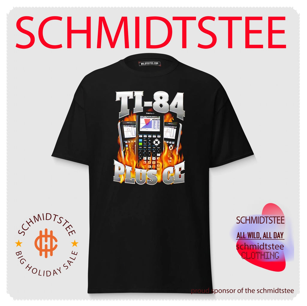 TI-84 Plus CE calculators on fire shirt