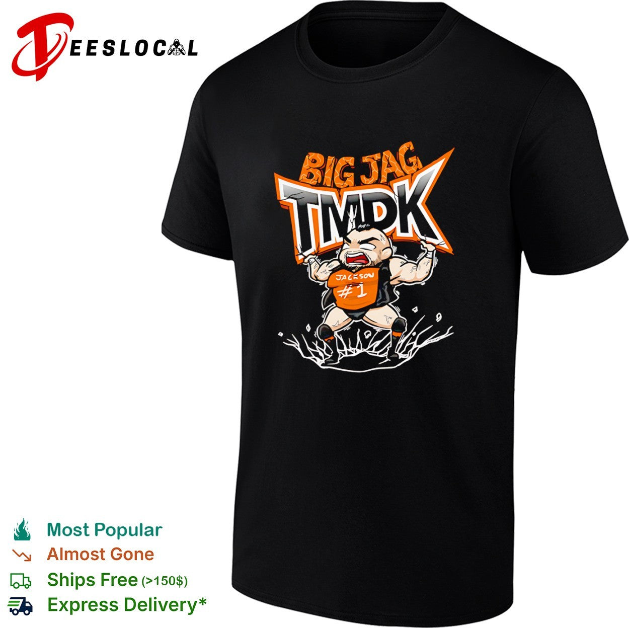 TMDK Big Jag Jackson 1 wrestling cartoon shirt