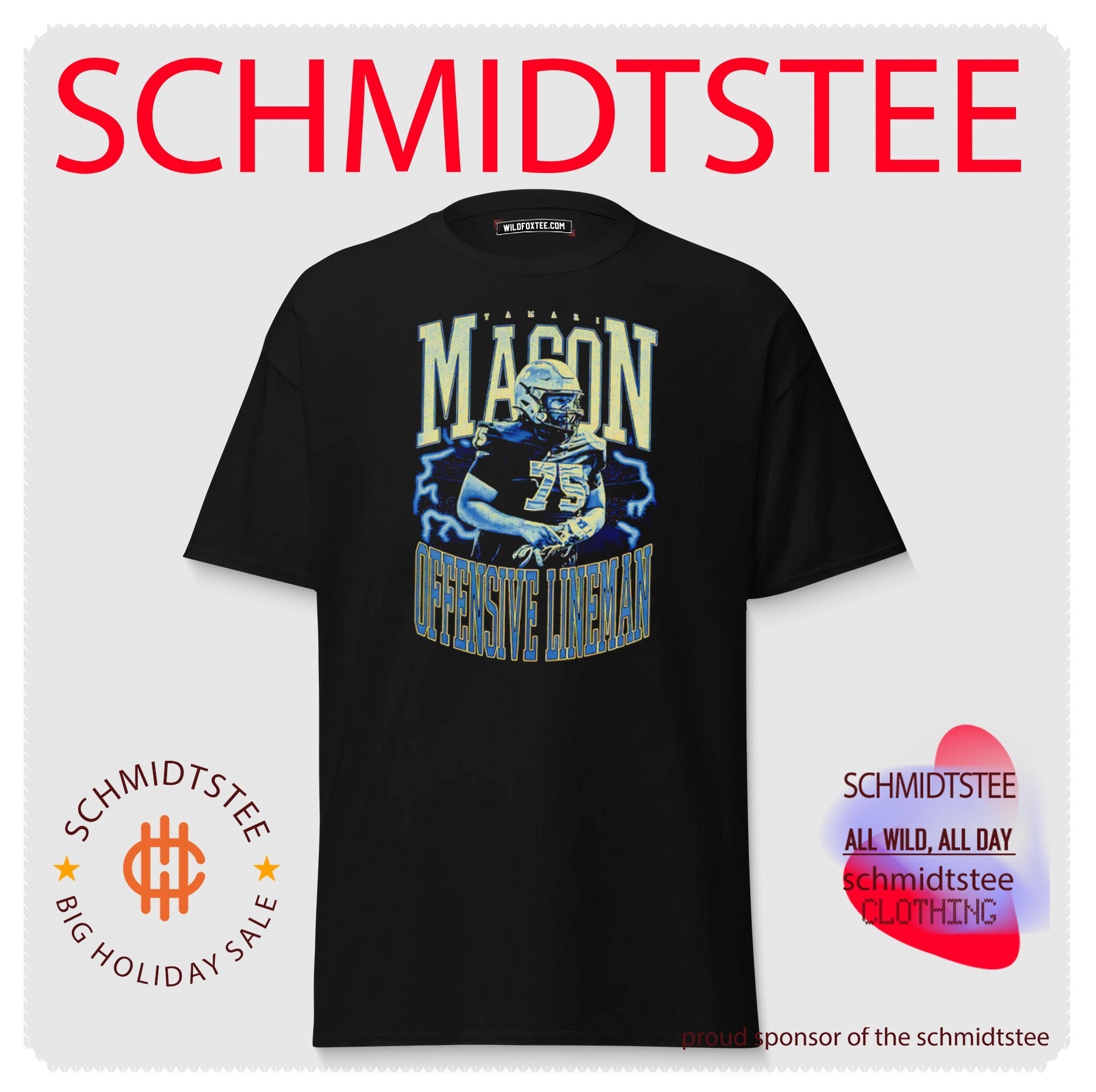 Tamari Mason Offensive Lineman football player shirt