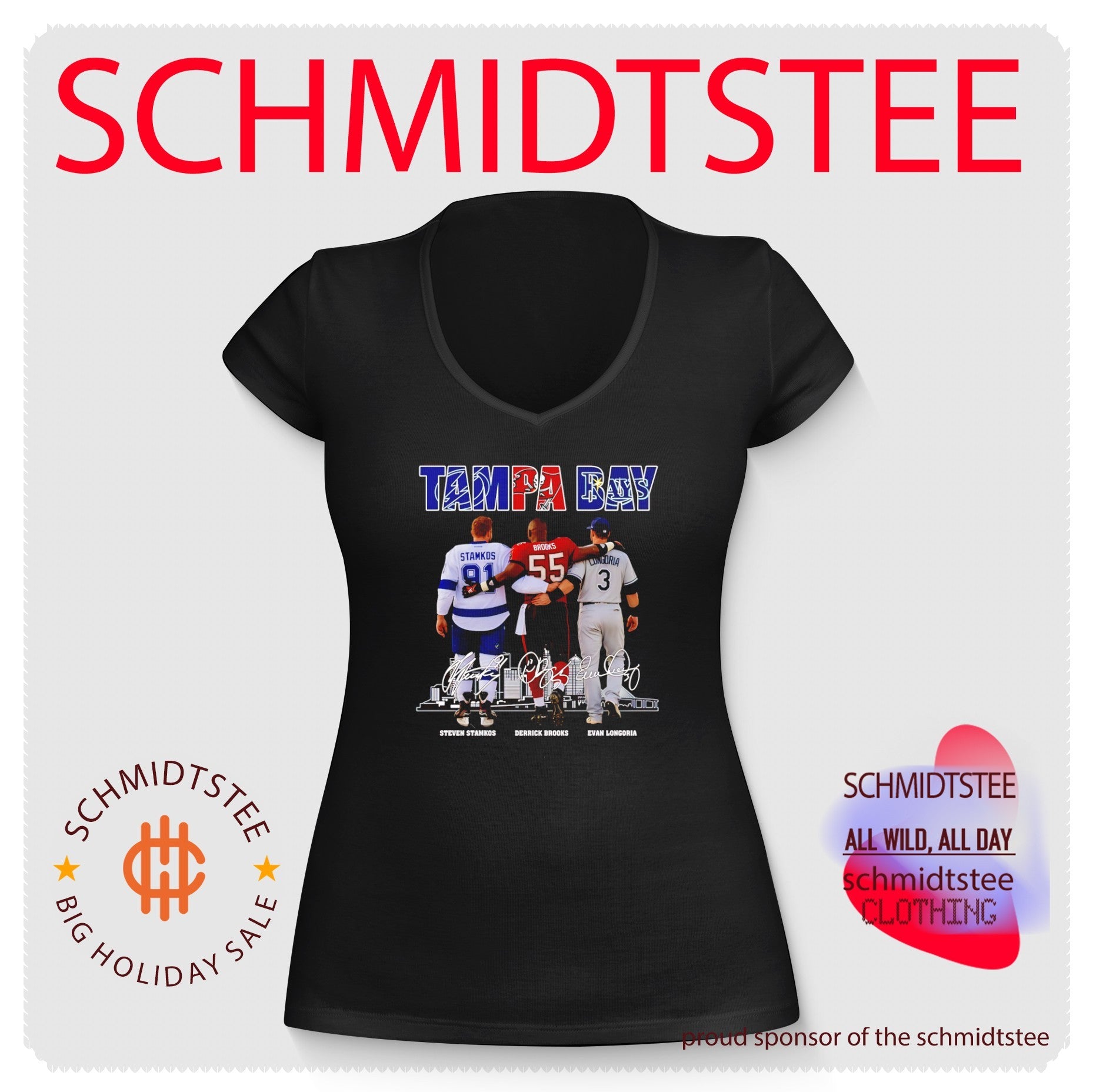 Tampa Bay Legends Steven Stamkos Derrick Brooks and Evan Longoria shirt