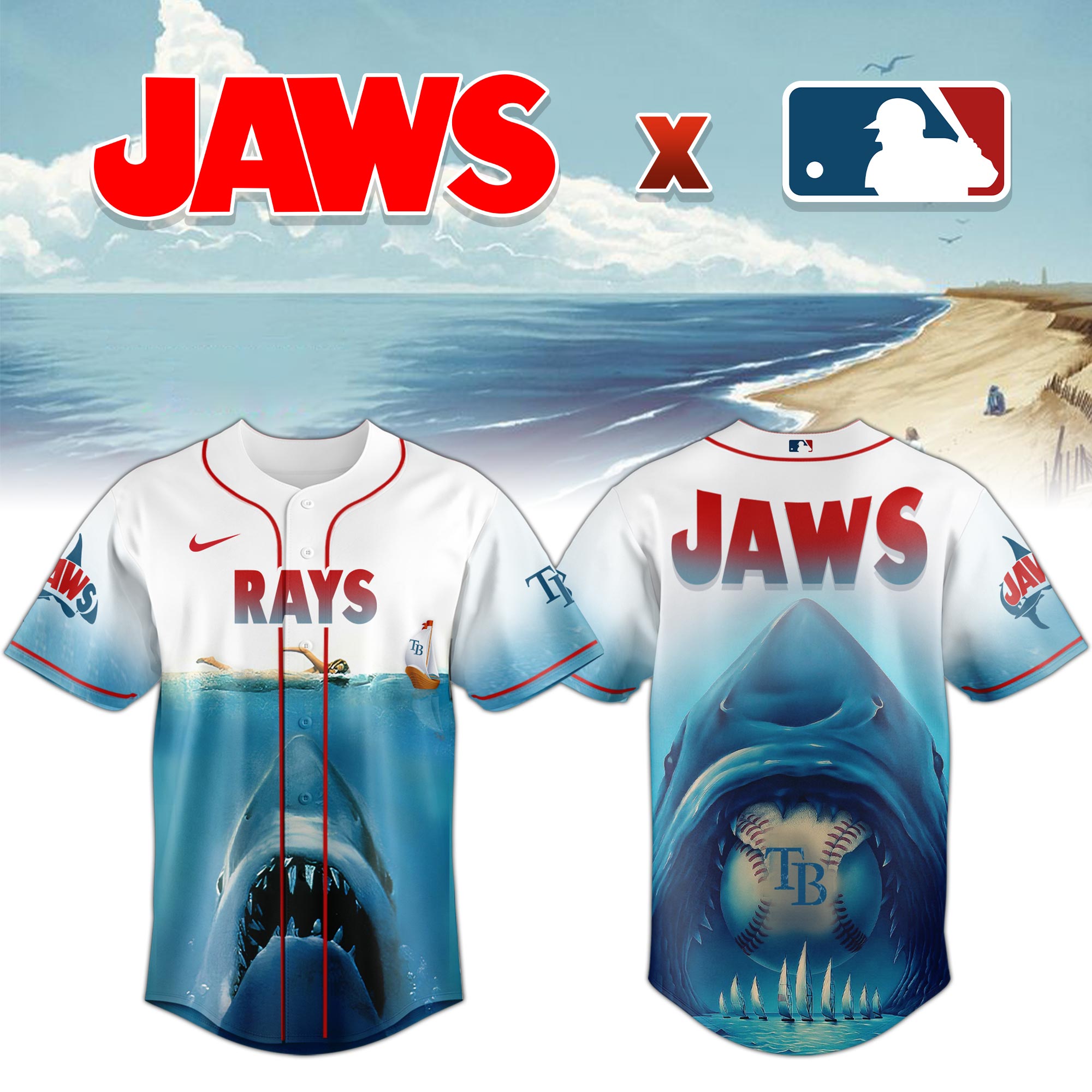 Tampa Bay Rays Jaws Shark Jersey 2025